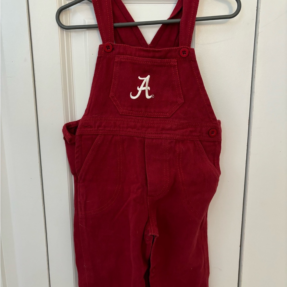 Alabama Red 100% Cotton Overalls, size 12 months